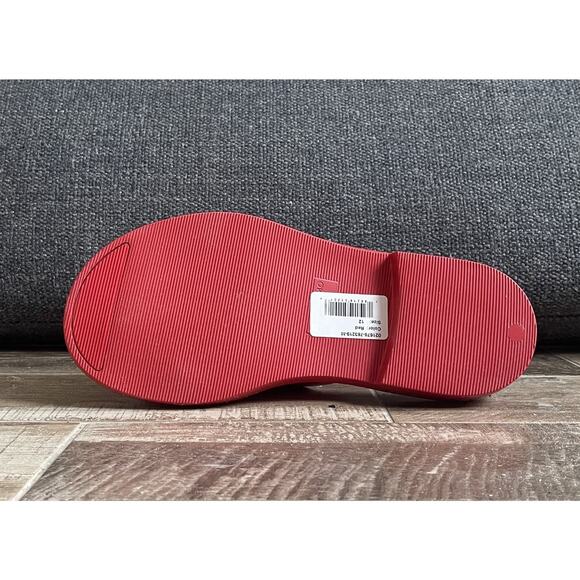 $995 NIB Ferragamo Mens Giuneva Logo Red Embossed Slides US Size 12 E main image 4